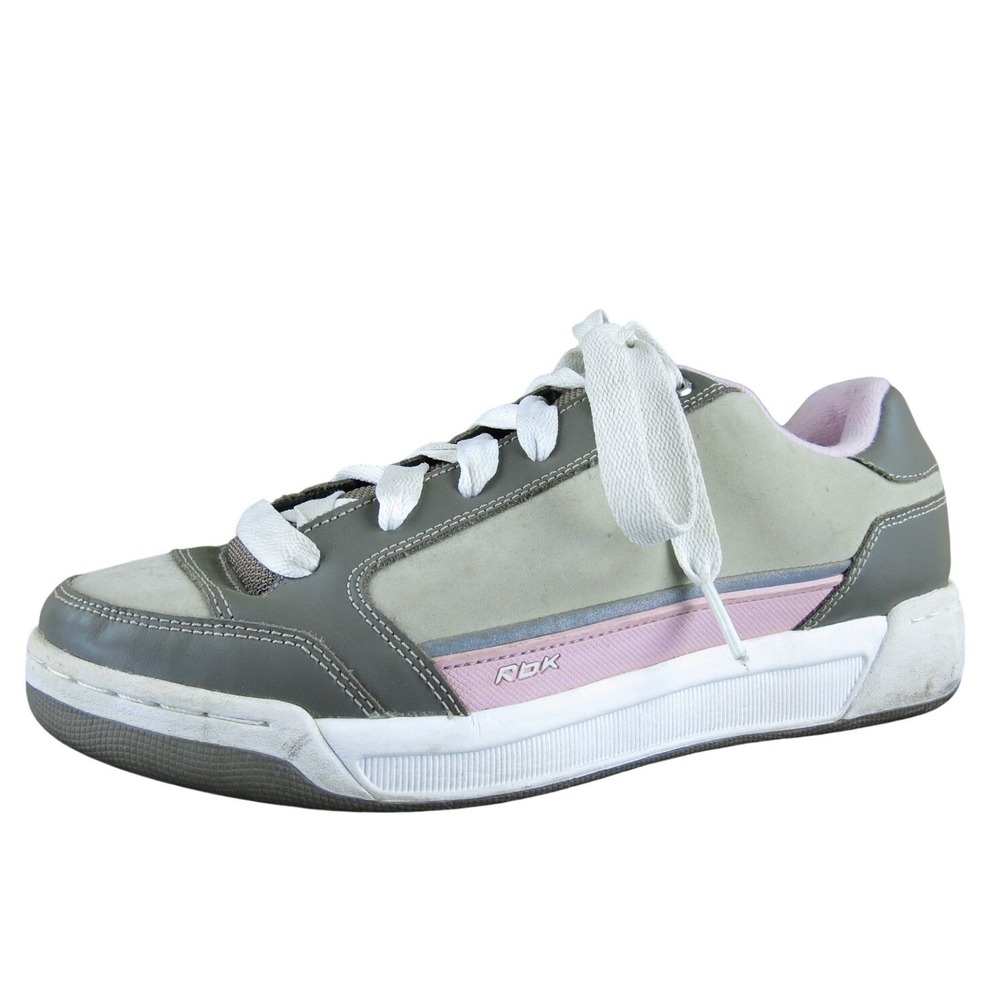 RBK Women's Skateboarding Sneaker Gray Leather Sz 8.5 Medium Gently Used 2025